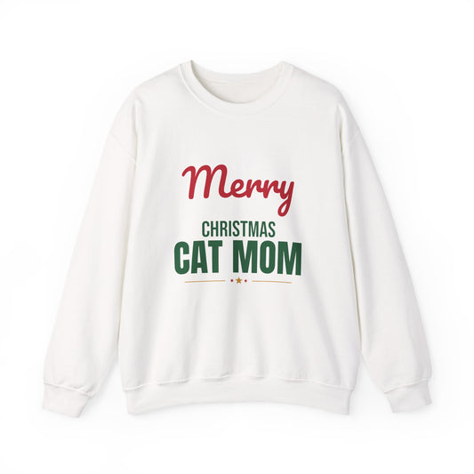 Merry Christmas Cat Mom Sweatshirt