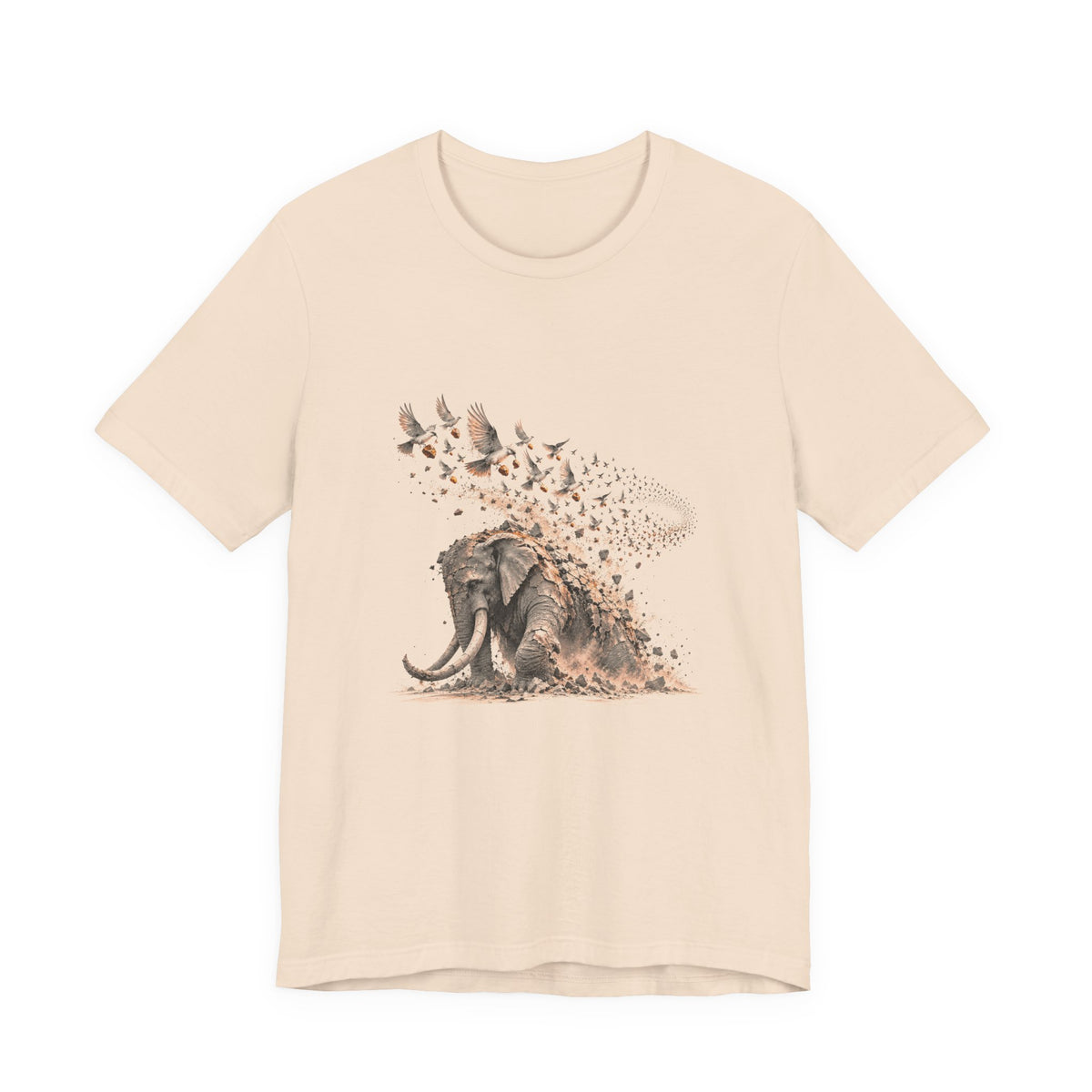The Elephant and the Birds Shirt, Symbolic Fine Art T-Shirt, By Xudeyda