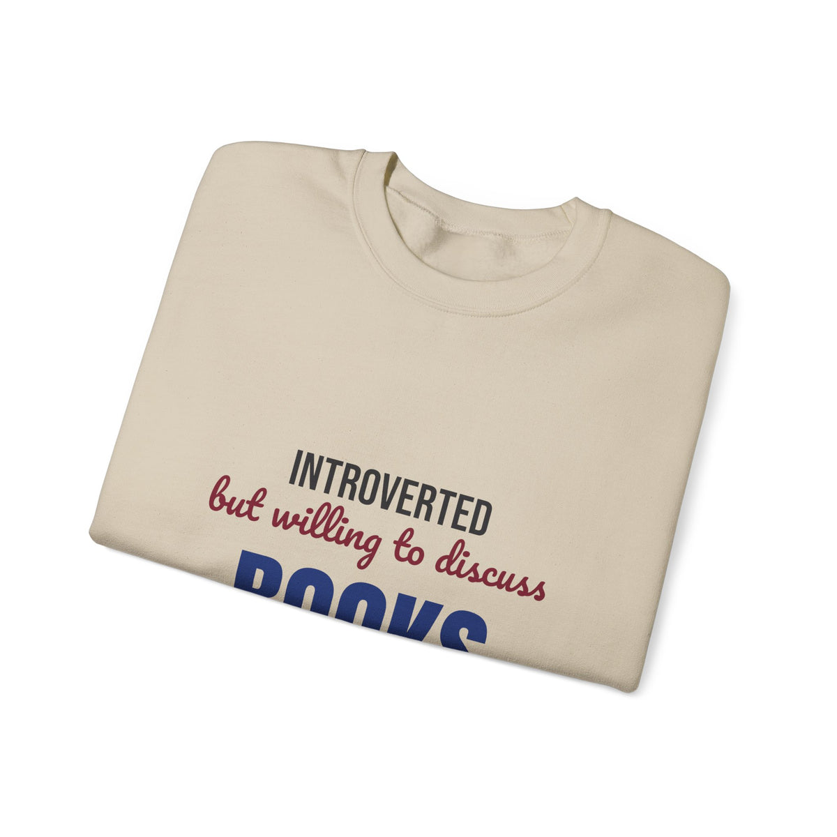 Introverted But Willing to Discuss Books Sweatshirt, Introvert Book Lover Crewneck Sweatshirt