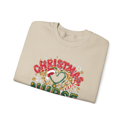 Christmas Nurse Crew Sweatshirt, Retro Nurse Christmas Crewneck, Holiday Nurse Sweater