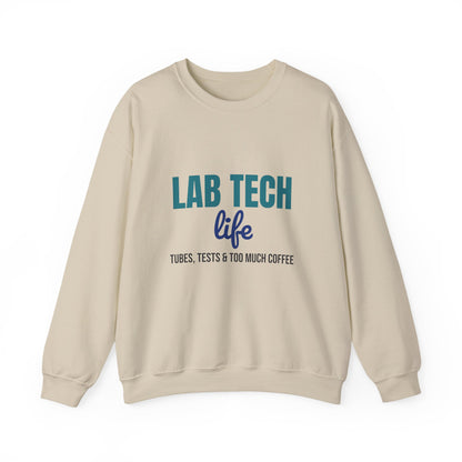 Lab Tech Life Tubes Tests and Too Much Coffee Sweatshirt, Lab Tech Life Crewneck Sweatshirt