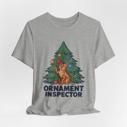 Ornament Inspector Christmas Cat Shirt, Ornament Inspector Christmas Cat T-Shirt