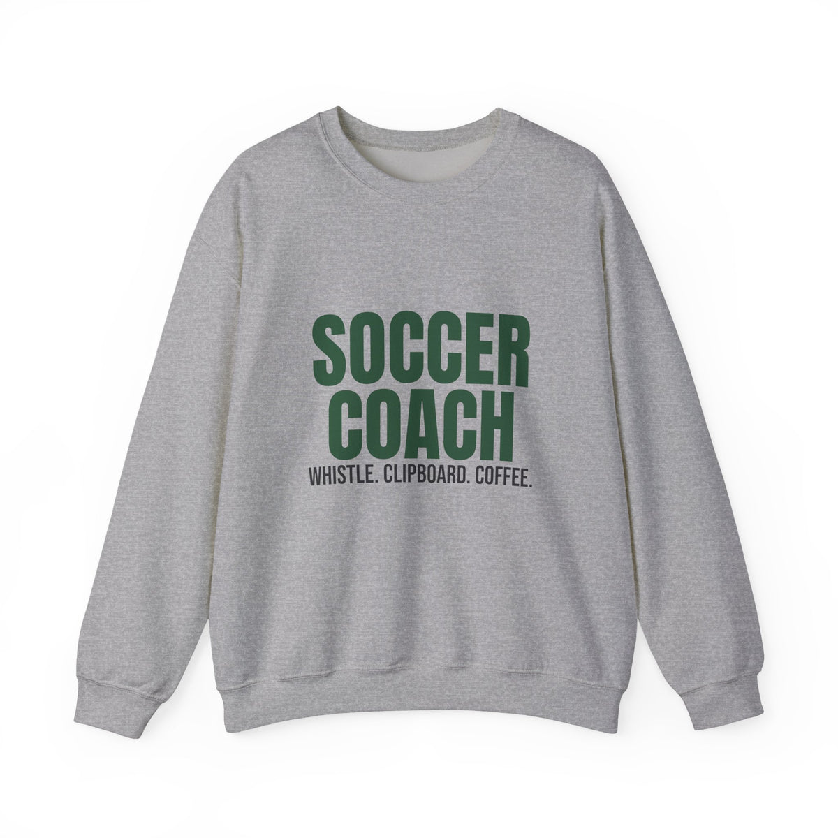 Soccer Coach Whistle Clipboard Coffee Sweatshirt, Soccer Coach Crewneck