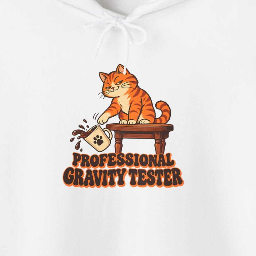 Professional Gravity Tester Cat Hoodie, Funny Cat Hoodie lifestyle