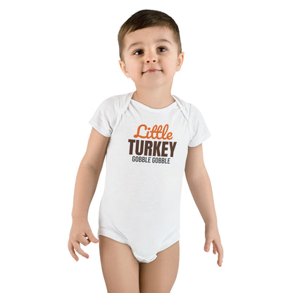 Little Turkey Thanksgiving Baby Bodysuit, Gobble Gobble Onesie