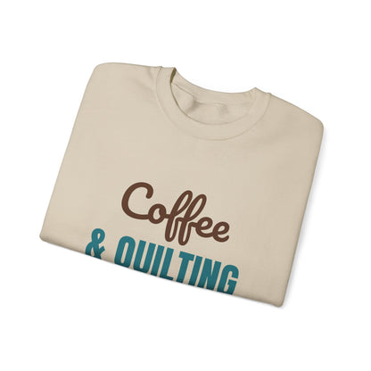 Coffee and Quilting Sew Happy Sweatshirt, Quilting Crewneck, Quilter Gift