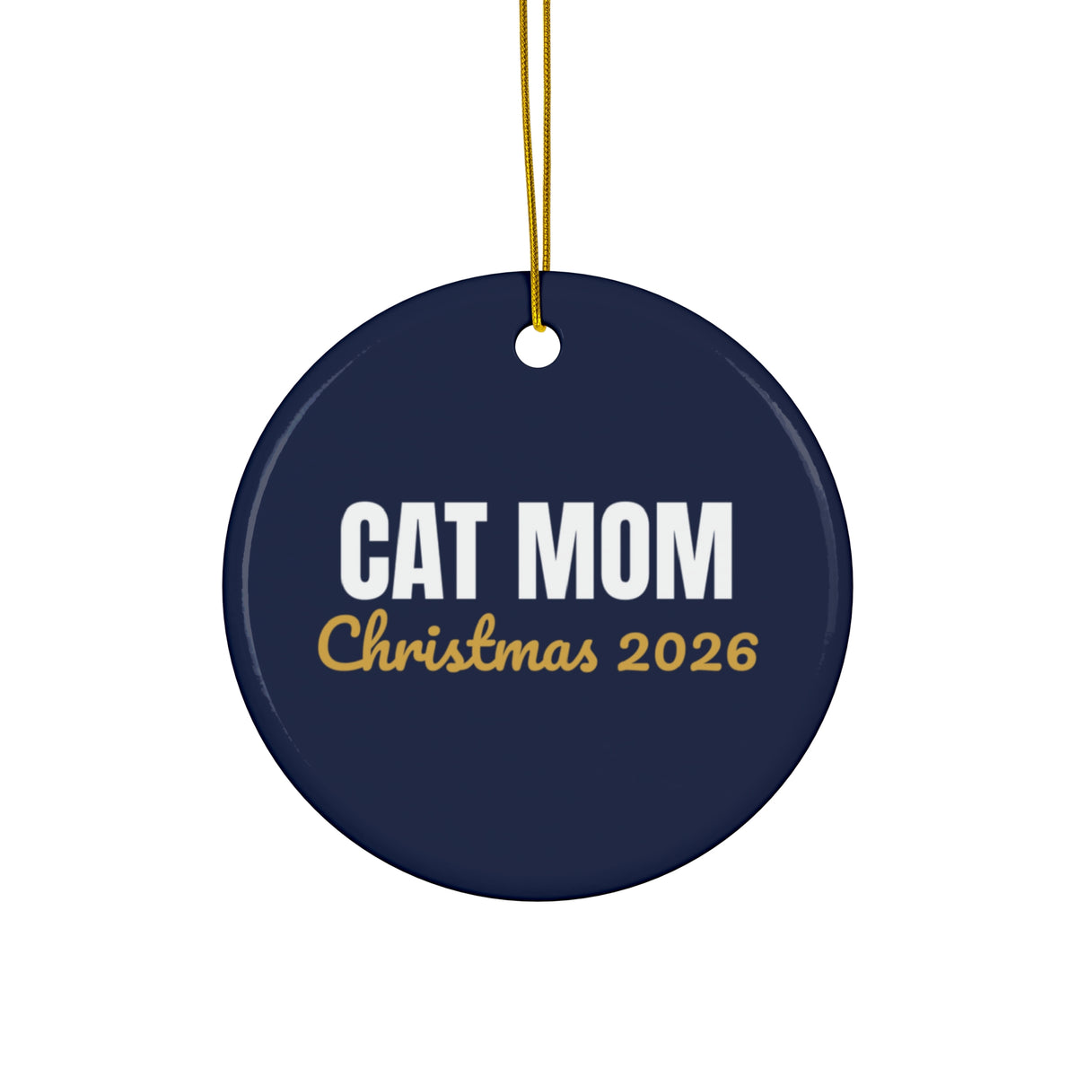 Cat Mom Christmas Ornament 2026, Cat Lover Keepsake Ornament, Gift for Cat Mom