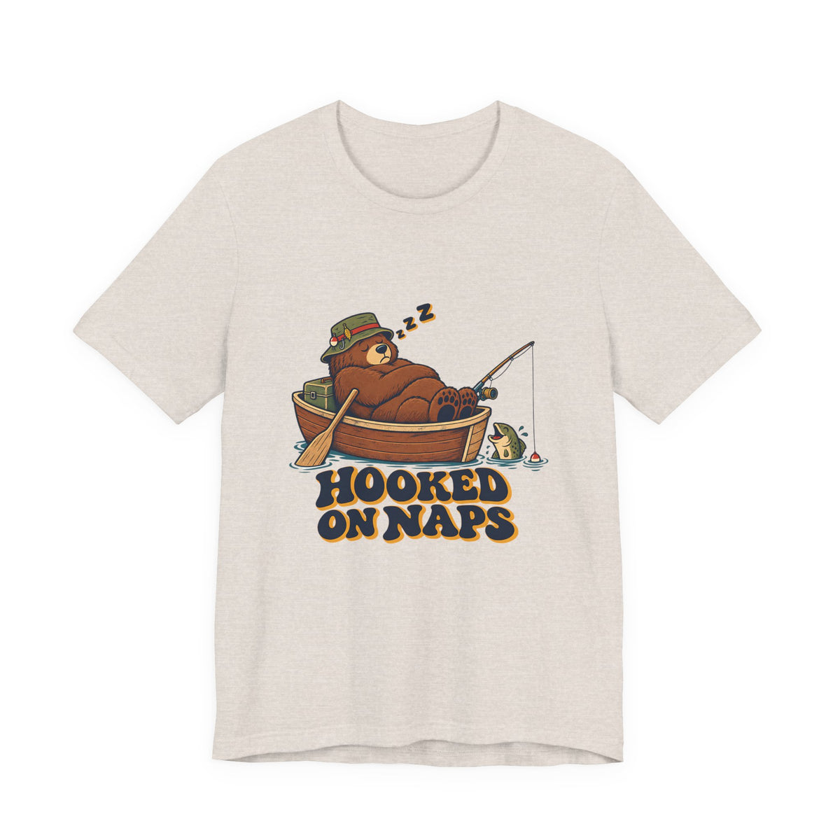 Hooked on Naps Fishing Bear Shirt, Funny Fishing T-Shirt, Funny Fishing Gift