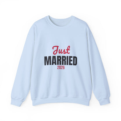 Just Married 2026 Sweatshirt, Honeymoon Crewneck, Newlywed Gift