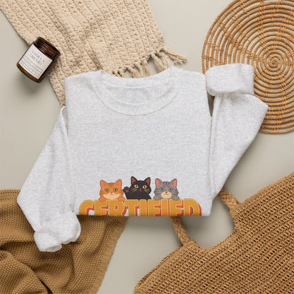 Certified Cat Lady Sweatshirt, Retro Cat Mom Crewneck, Cat Lover Gift