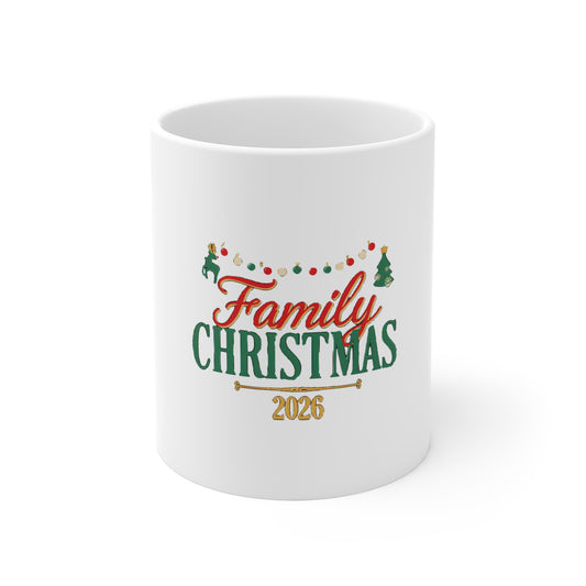 Family Christmas 2026 Mug, Christmas Coffee Mug, Holiday Family Gift 11oz