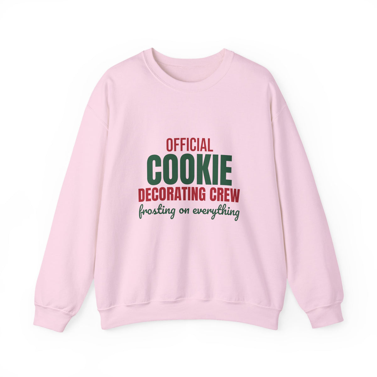 Official Cookie Decorating Crew Frosting on Everything Sweatshirt, Christmas Baking Crewneck Sweatshirt