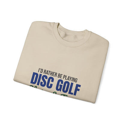 Rather Be Playing Disc Golf Chains and Trees Sweatshirt, Disc Golf Crewneck Sweatshirt
