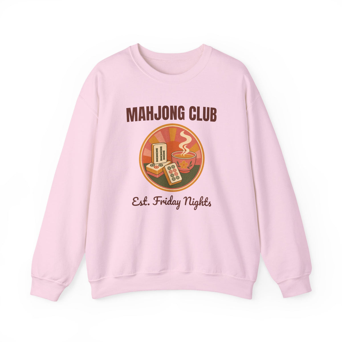 Mahjong Club Est. Friday Nights Retro Sweatshirt