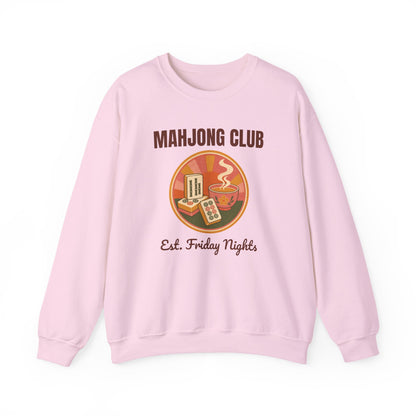 Mahjong Club Est. Friday Nights Retro Sweatshirt