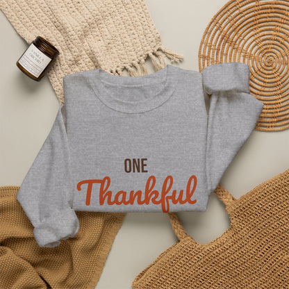 One Thankful Teacher Sweatshirt, Teacher Thanksgiving Crewneck