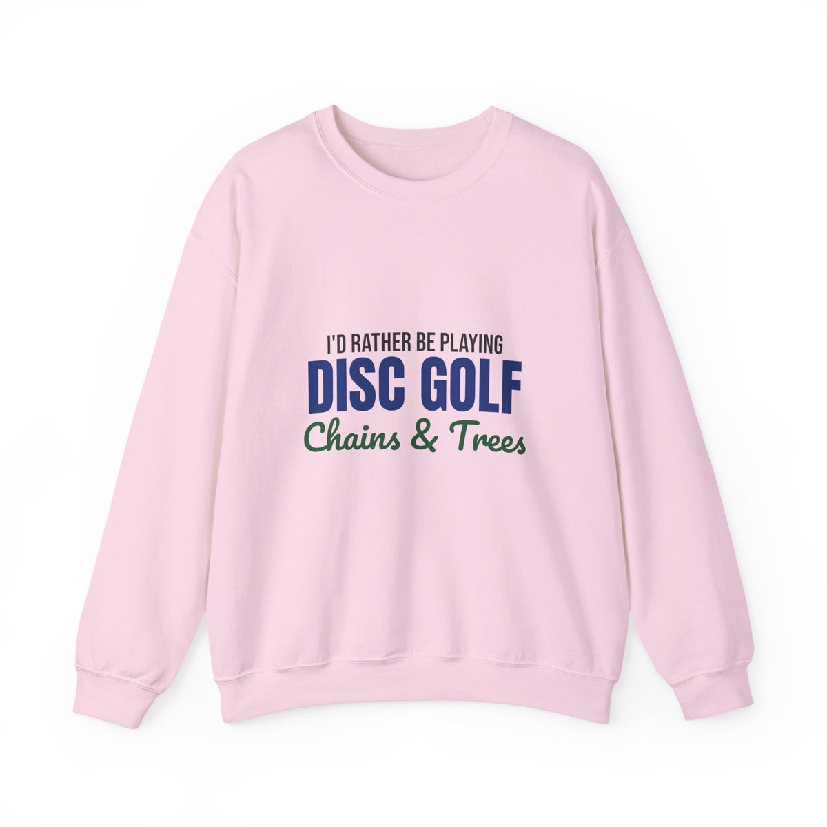 Rather Be Playing Disc Golf Chains and Trees Sweatshirt, Disc Golf Crewneck Sweatshirt