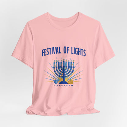Festival of Lights Hanukkah Shirt, Hanukkah T-Shirt, Menorah Tee