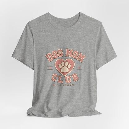 Dog Mom Club Shirt, Varsity Dog Mom T-Shirt, Paw Print Gift for Dog Lovers