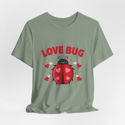 Love Bug Valentine Ladybug Shirt, Ladybug Valentine T-Shirt, Valentines Day Tee