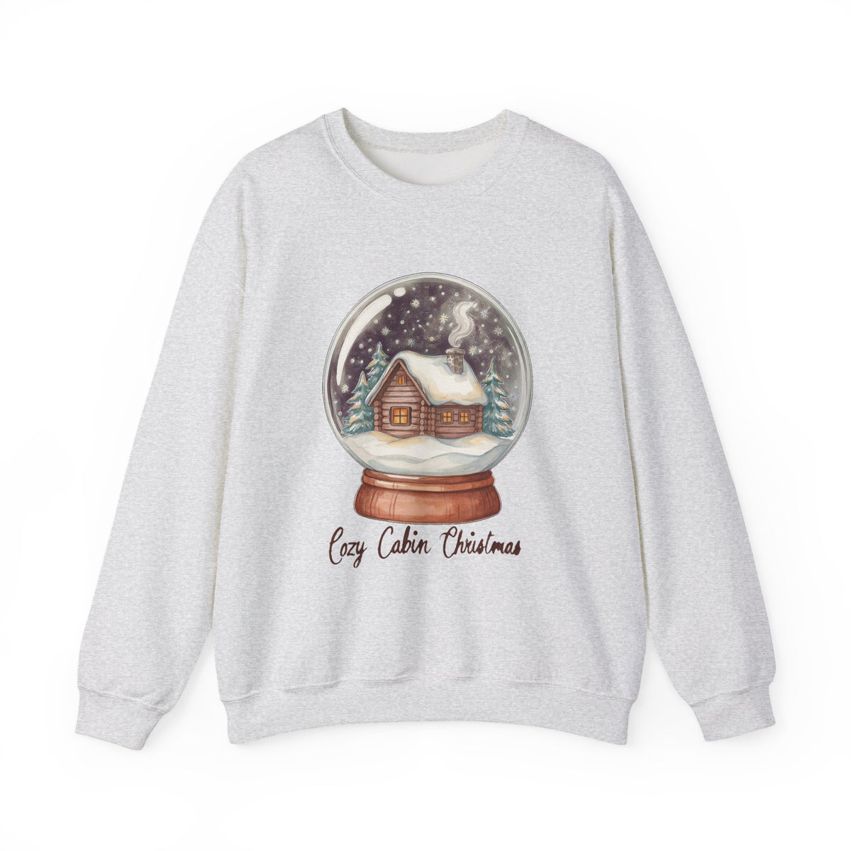 Cozy Cabin Christmas Snow Globe Sweatshirt, Cozy Cabin Christmas Crewneck Sweatshirt