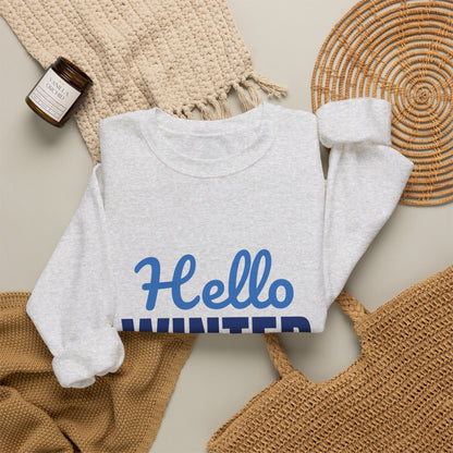 Hello Winter Cozy Season Mode Sweatshirt, Winter Crewneck, Cozy Season Sweatshirt
