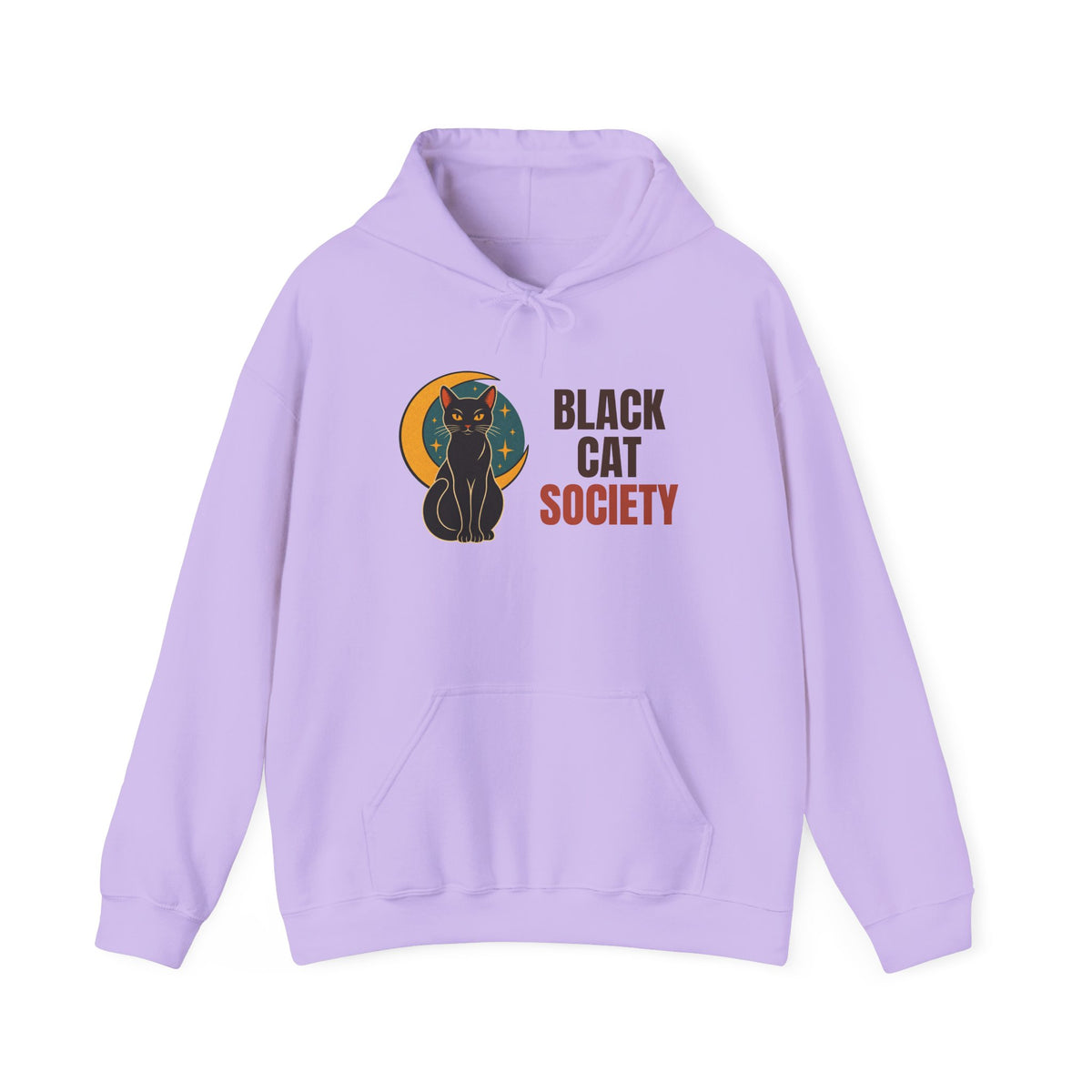 Black Cat Society Vintage Moon Hoodie, Vintage Black Cat Society Hoodie