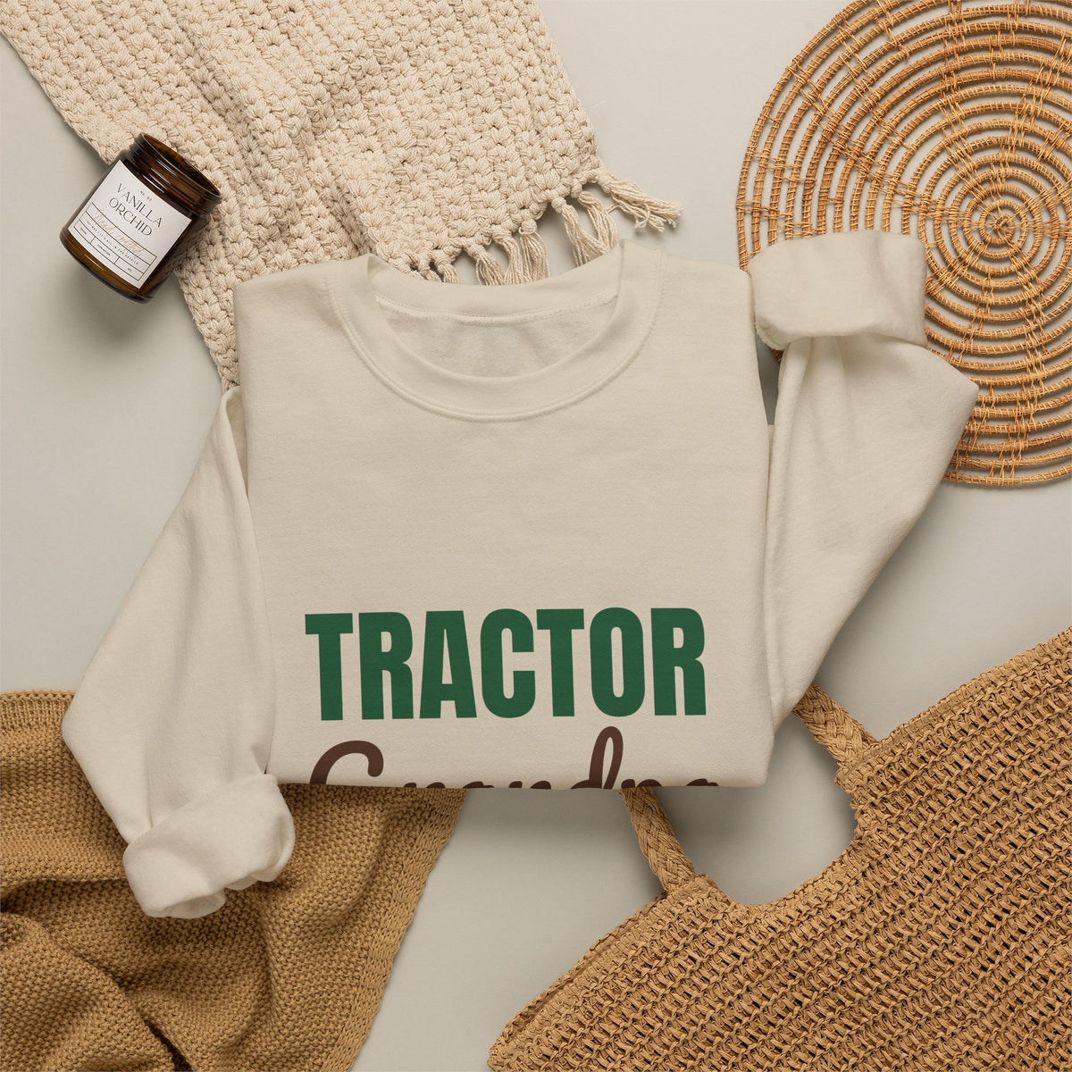 Tractor Grandpa Plowing Through Retirement Sweatshirt, Tractor Grandpa Crewneck