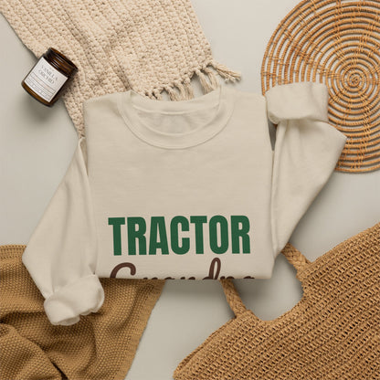 Tractor Grandpa Plowing Through Retirement Sweatshirt, Tractor Grandpa Crewneck