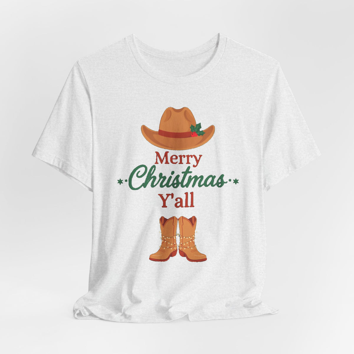Merry Christmas Y'all Shirt, Western Christmas T-Shirt, Southern Holiday Tee