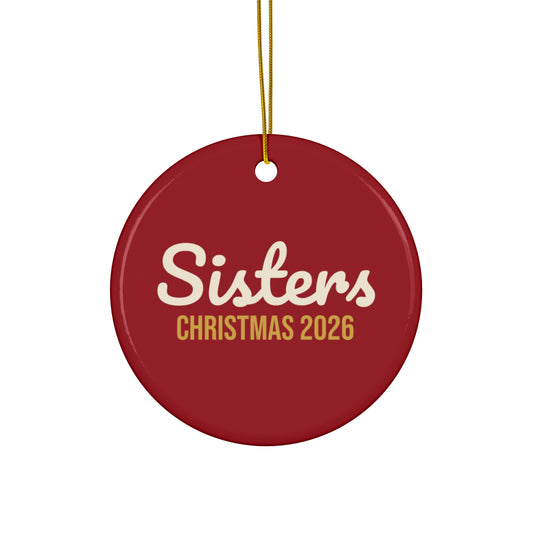 Sisters Christmas Ornament 2026, Sister Keepsake Ornament, Gift for Sister