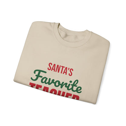 Santa's Favorite Teacher Sweatshirt, Teacher Christmas Crewneck, Teacher Gift