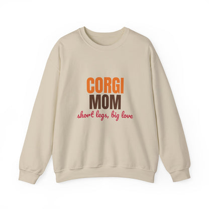 Corgi Mom Short Legs, Big Love Sweatshirt, Corgi Mom Crewneck Sweatshirt