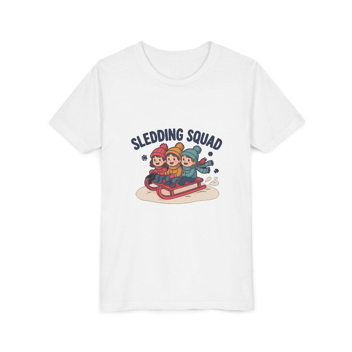 Sledding Squad Winter Kids Kids Shirt, Sledding Squad Kids T-Shirt