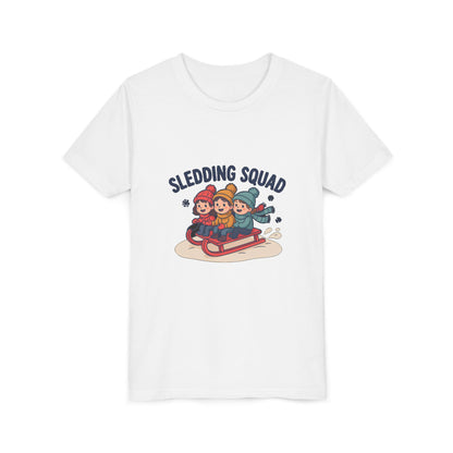 Sledding Squad Winter Kids Kids Shirt, Sledding Squad Kids T-Shirt