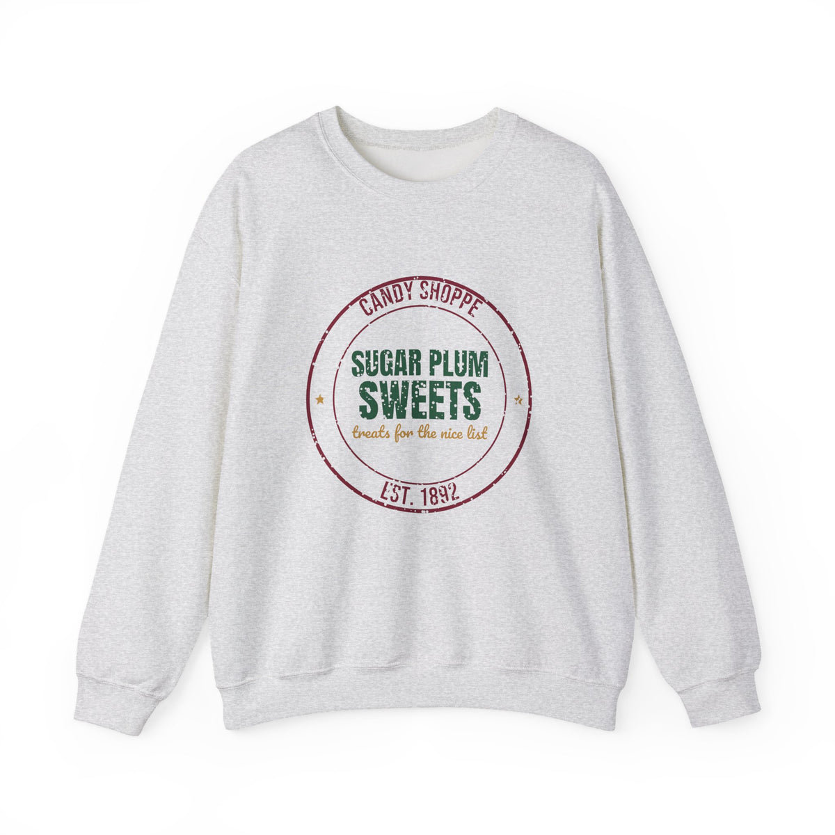 Candy Shoppe Sugar Plum Sweets Est. 1892 Sweatshirt, Vintage Christmas Crewneck Sweatshirt
