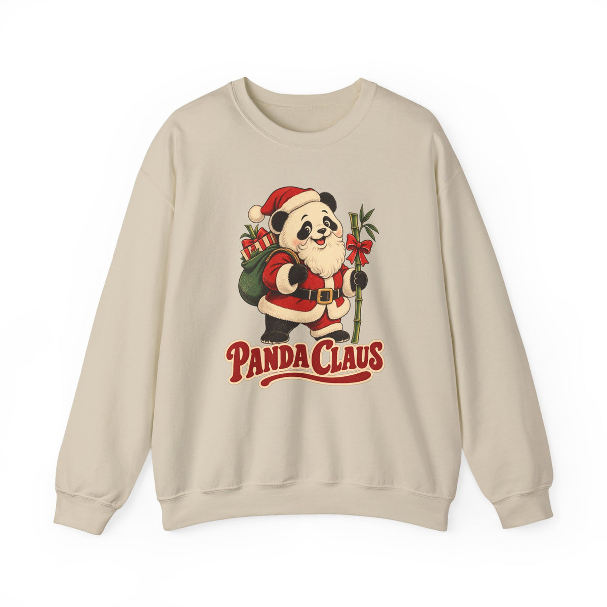 Panda Claus Christmas Panda Sweatshirt, Panda Christmas Crewneck Sweatshirt