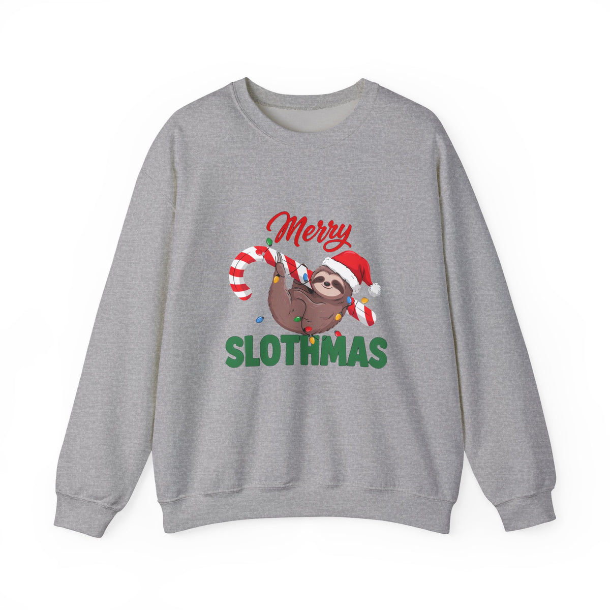 Merry Slothmas Sweatshirt, Funny Sloth Christmas Crewneck
