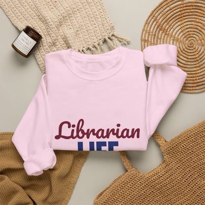 Librarian Life Shh I'm Reading Sweatshirt, Librarian Crewneck Sweatshirt