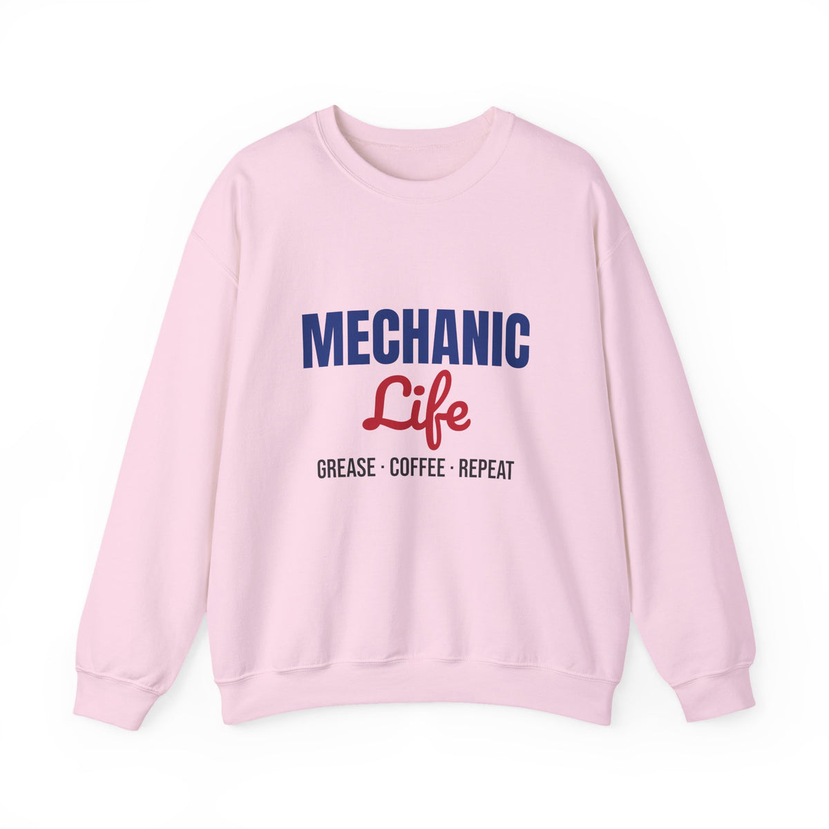 Mechanic Life Grease Coffee Repeat Sweatshirt, Mechanic Crewneck