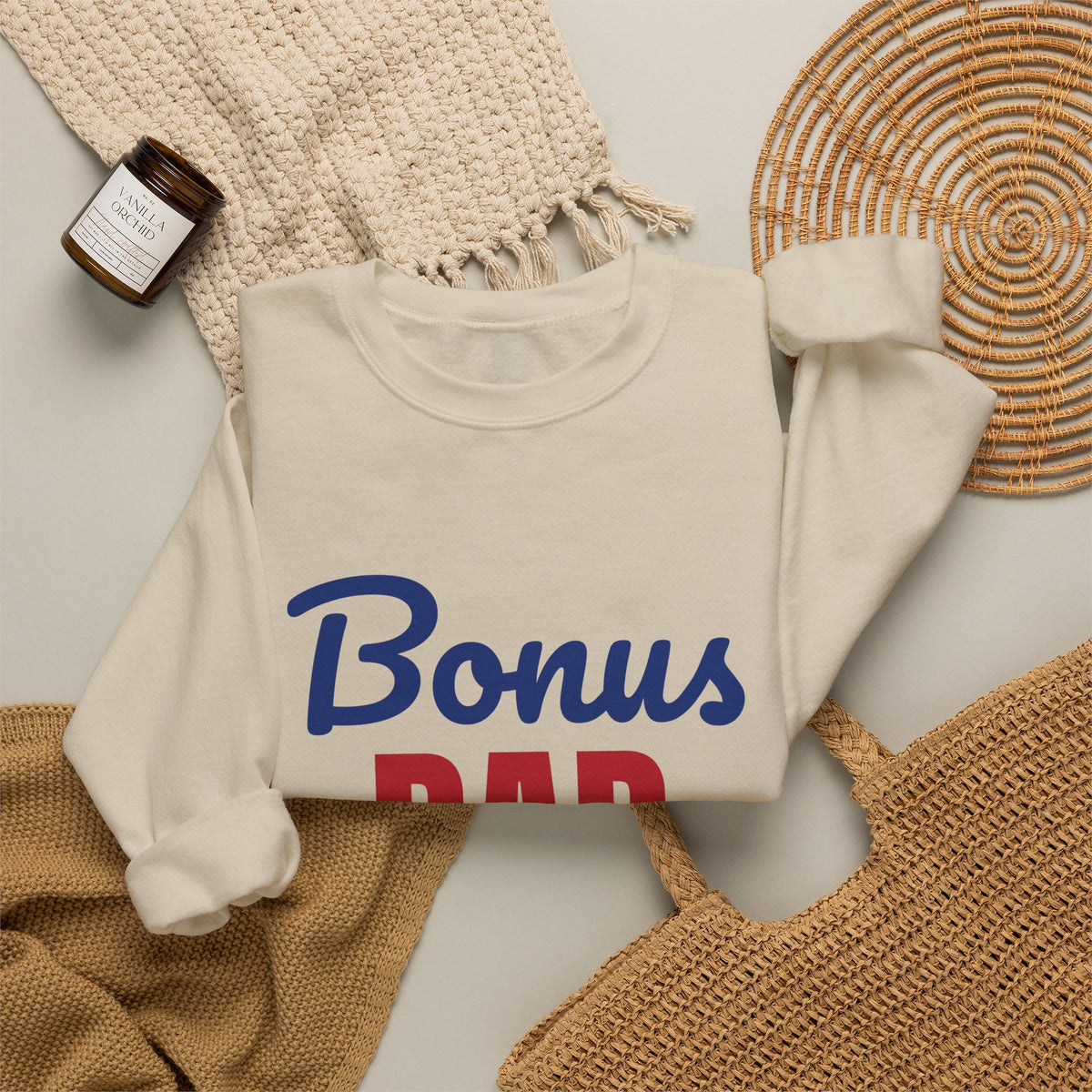 Bonus Dad Loved by Choice Sweatshirt, Bonus Dad Crewneck