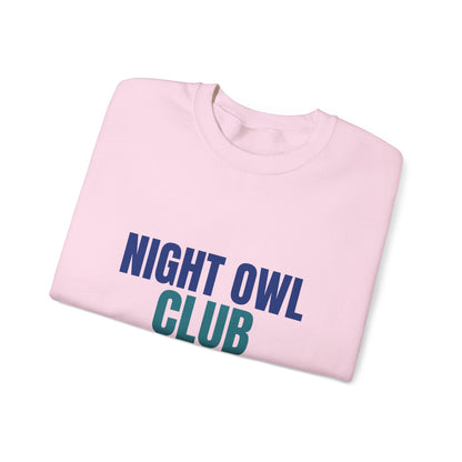 Night Owl Club Awake Past Midnight Sweatshirt, Night Owl Club Crewneck Sweatshirt