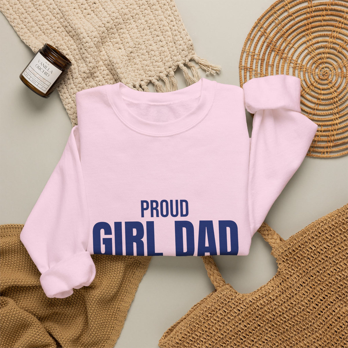 Proud Girl Dad Sweatshirt, Dad Crewneck, Gift for Dad