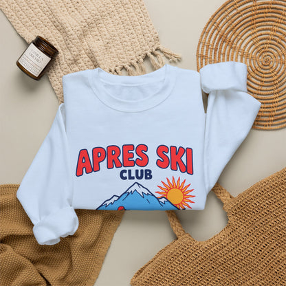 Apres Ski Club Sweatshirt, Retro Ski Crewneck, Skiing Sweatshirt