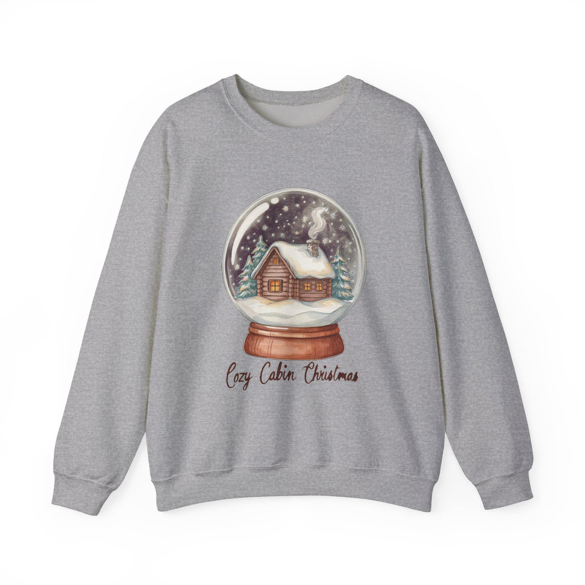 Cozy Cabin Christmas Snow Globe Sweatshirt, Cozy Cabin Christmas Crewneck Sweatshirt