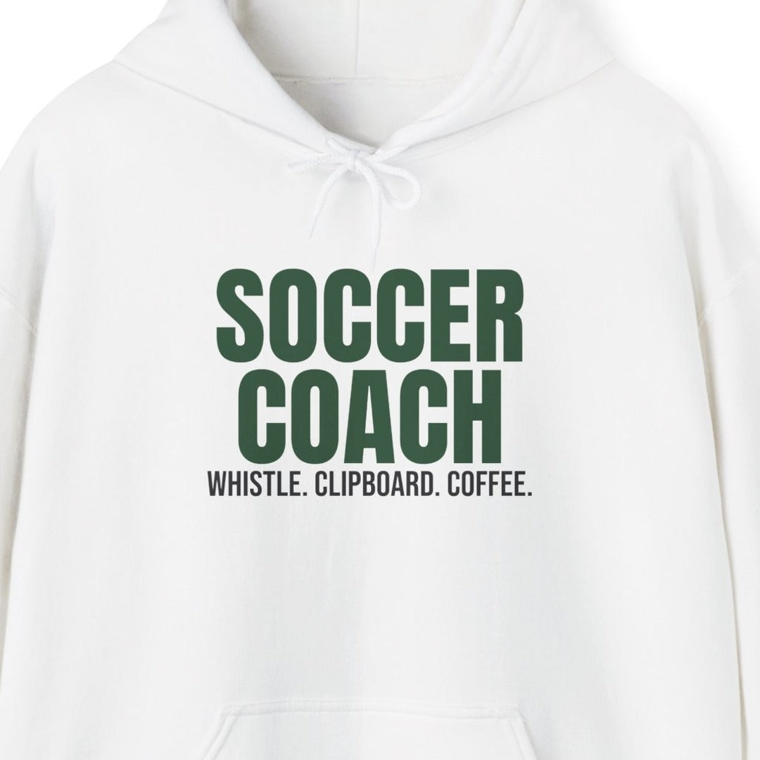 Soccer Coach Whistle Clipboard Coffee Hoodie, Soccer Coach Hoodie lifestyle