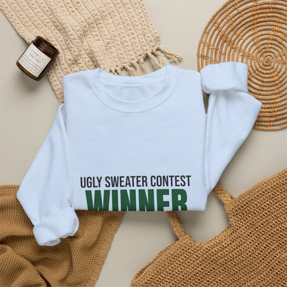 Ugly Sweater Contest Winner Sweatshirt, Ugly Sweater Contest Winner Crewneck Sweatshirt