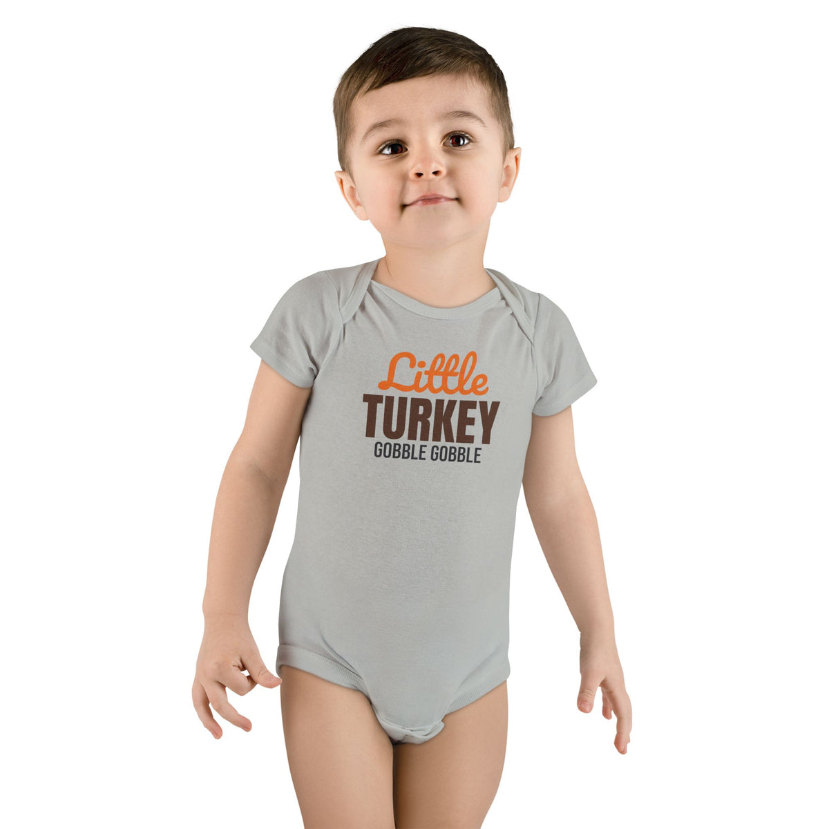 Little Turkey Thanksgiving Baby Bodysuit, Gobble Gobble Onesie