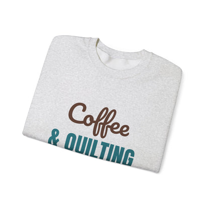 Coffee and Quilting Sew Happy Sweatshirt, Quilting Crewneck, Quilter Gift