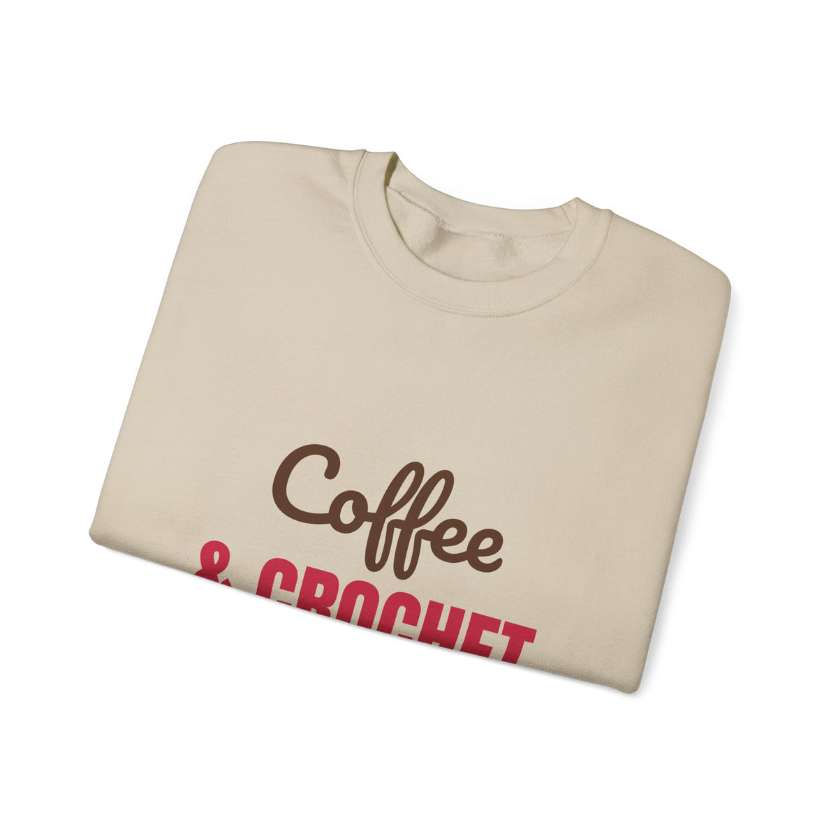 Coffee and Crochet Hooked on Both Sweatshirt, Crochet Crewneck, Yarn Lover Gift